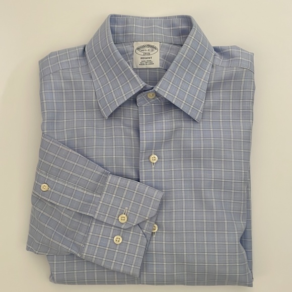 Bundle of 2 Brooks Brothers 1818 Regent Non Iron Shirts Size 14 1/2 - 2/3 - Picture 2 of 9